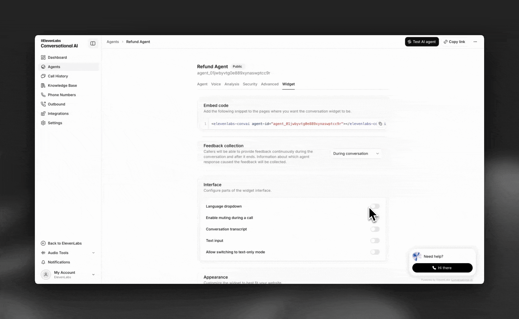 Widget language