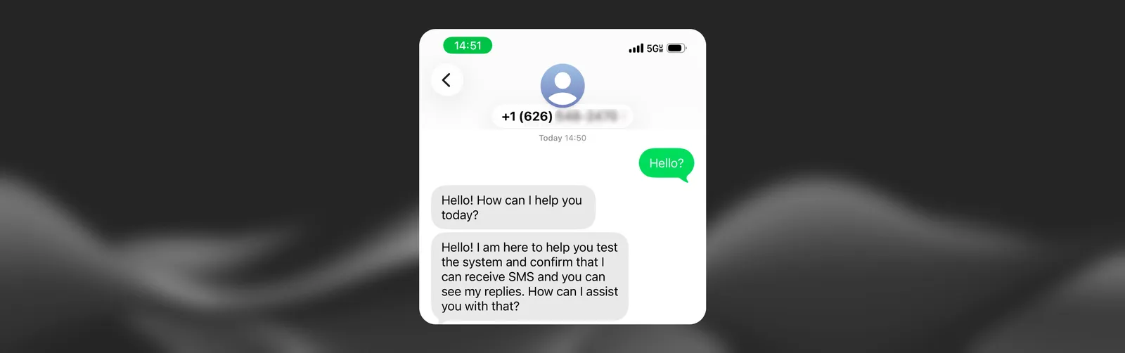 사용자와 ElevenLabs
에이전트 간의 SMS 대화