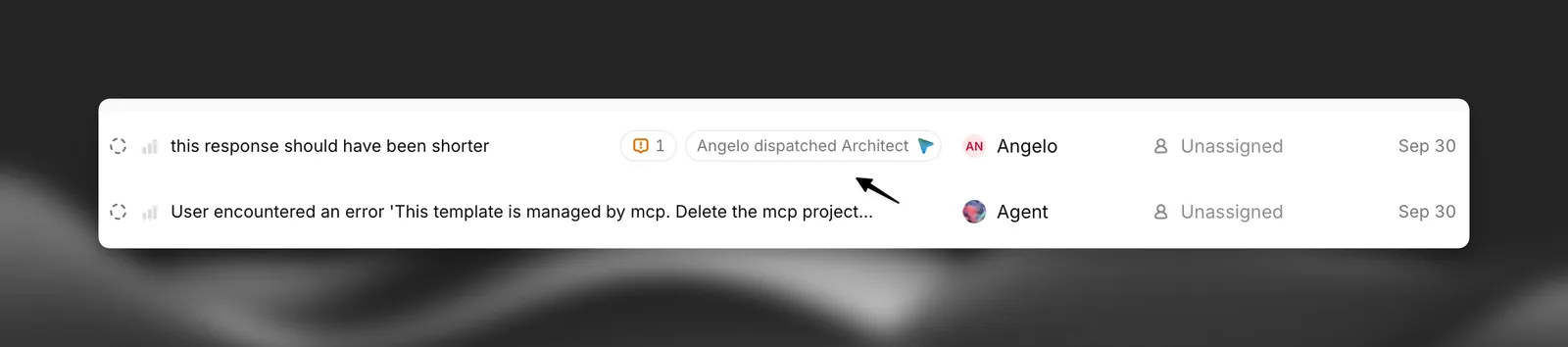 Architect가 있는 트리아지 목록