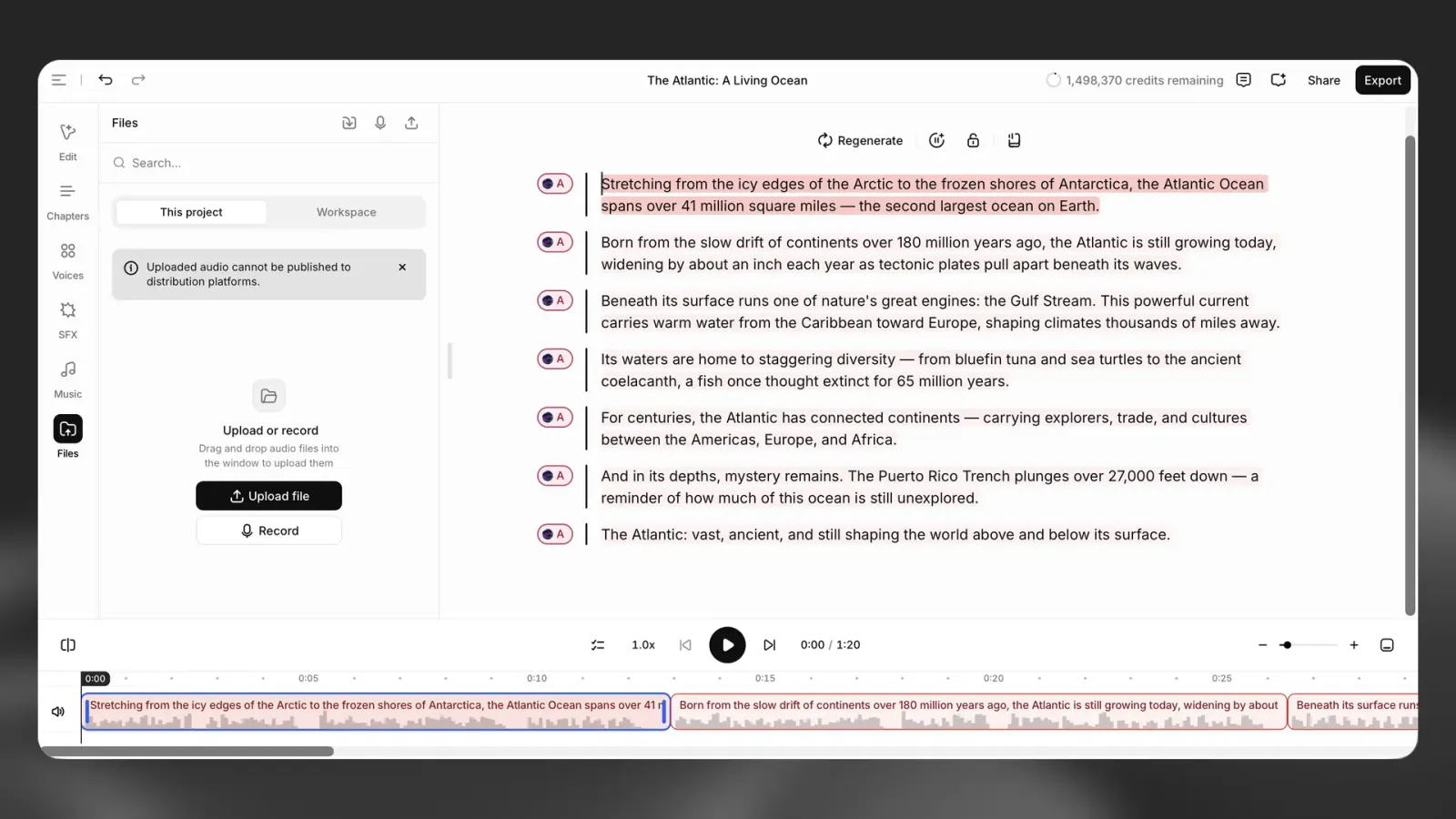 Inserisci audio